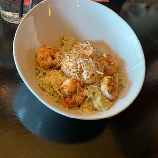 Pesto Alfredo Shrimp & Bowtie Pasta